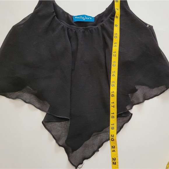 Willy Jay's Black Layered Tank Top Size Small - Picture 8 of 10